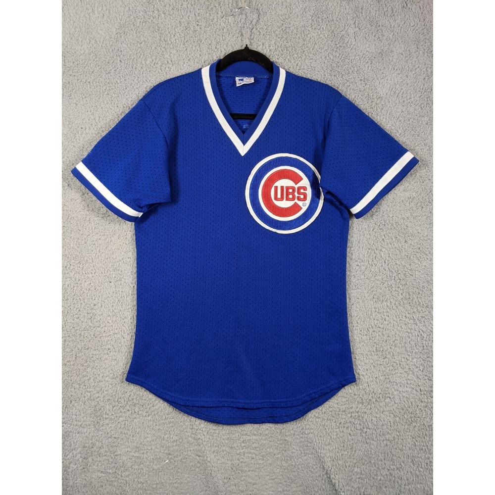 Vintage Majestic MLB Chicago Cubs Baseball Lamone Candy #25 Jersey Men M Blue